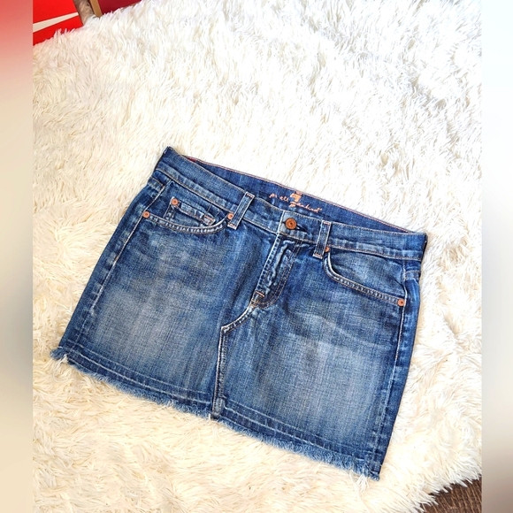 7 For All Mankind Dresses & Skirts - 7 FOR ALL MANKIND Size 27 Denim Jean Skirt